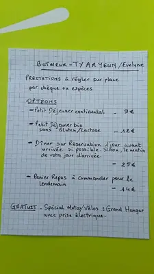 Plan de l'établissement Ty Evelyne 11 Kernevez BOTMEUR