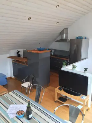 Cuisine ou kitchenette dans l'établissement Villa Penfret - 20 meters from the beach
