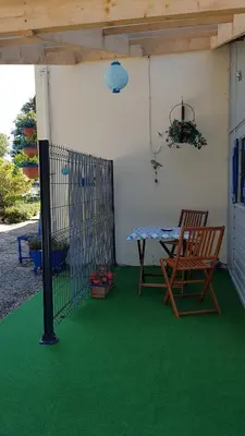 Terrasse ou espace extérieur de l'établissement Bungalow de Kermoal
