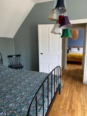 Un ou plusieurs lits dans un hébergement de l'établissement BENODET - Maison plage à pied - 4 chambres