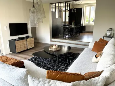 Télévision ou salle de divertissement dans l'établissement BENODET - Maison plage à pied - 4 chambres