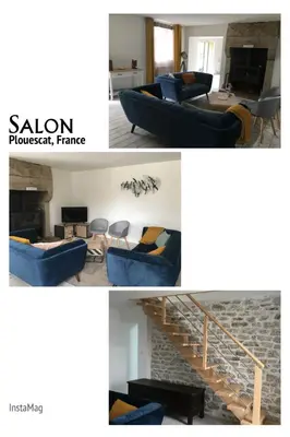 Coin salon dans l'établissement Ty Theven