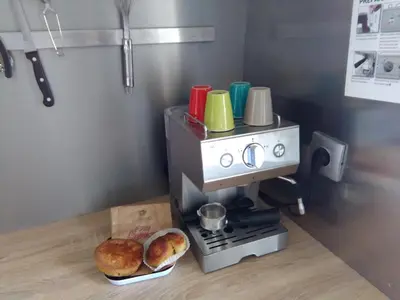Cuisine ou kitchenette dans l'établissement Grand Studio Vue Mer