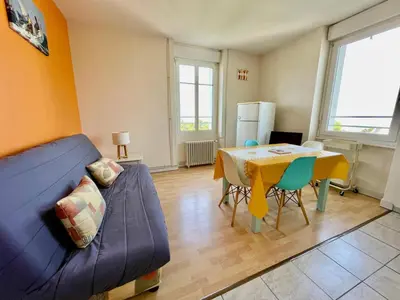 Coin salon dans l'établissement Résidence Des Bains
