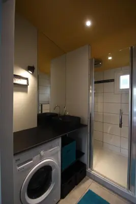 Salle de bains dans l'établissement Traezh Gwenn