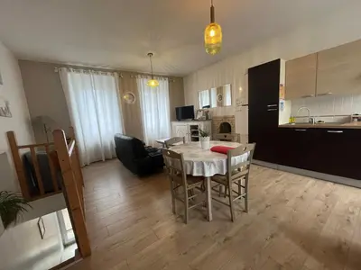 Cuisine ou kitchenette dans l'établissement le gîte de Léon