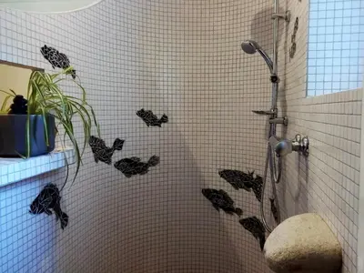 Salle de bains dans l'établissement L'écurie Kerdoel