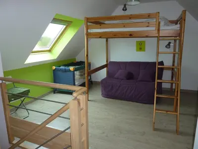 Un ou plusieurs lits superposés dans un hébergement de l'établissement Plouguerneau - maison à 200 m de la mer