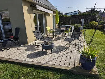 Jardin de l'établissement Plouguerneau - maison à 200 m de la mer