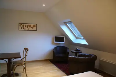 Télévision ou salle de divertissement dans l'établissement La Canopée des Pins