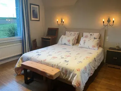 Un ou plusieurs lits dans un hébergement de l'établissement Les Chambres de Kermenguy