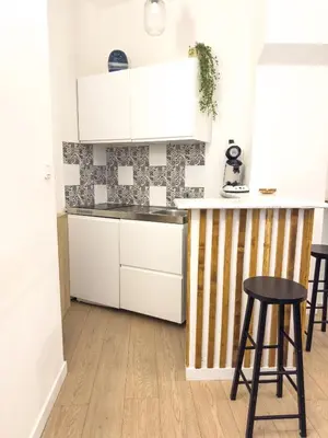Cuisine ou kitchenette dans l'établissement Appartement Brest centre - Cosy