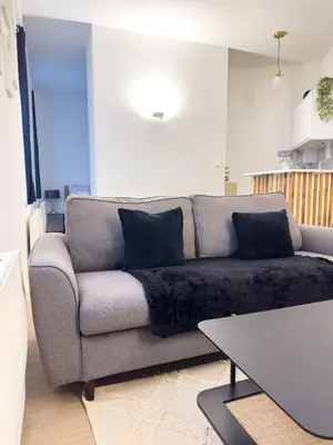 Coin salon dans l'établissement Appartement Brest centre - Cosy