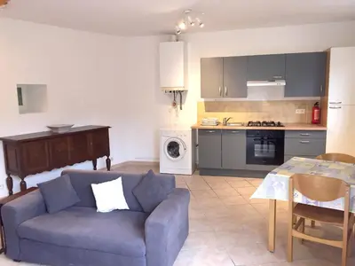 Cuisine ou kitchenette dans l'établissement Le Venec, Lopérec, France