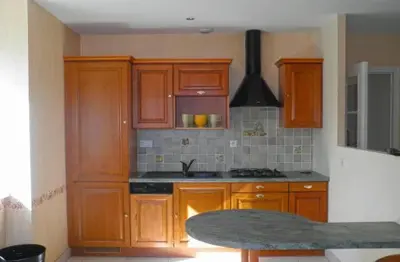 Cuisine ou kitchenette dans l'établissement Le Yaudet
