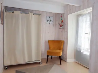 Coin salon dans l'établissement Holiday Home Kerludu by Interhome