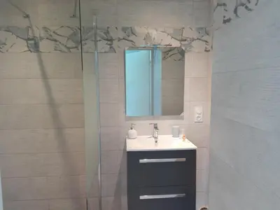 Salle de bains dans l'établissement Villa des Fleurs d'Ajoncs