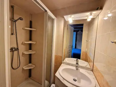Salle de bains dans l'établissement Holiday Home in Plogonnec near Sandy Beaches