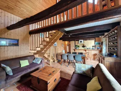Coin salon dans l'établissement Holiday Home in Plogonnec near Sandy Beaches