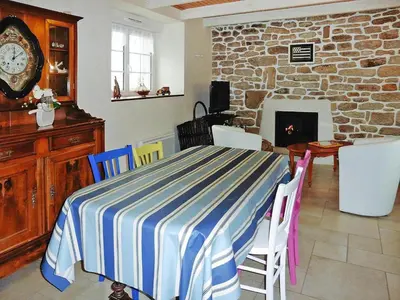 Coin salon dans l'établissement Stone House near Torche Beach