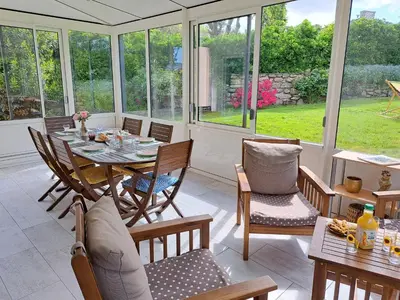 Jardin de l'établissement Holiday Home in Plouarzel near Sandy Beach