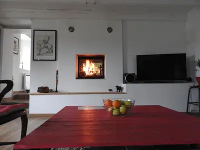Télévision ou salle de divertissement dans l'établissement Maison De Campagne - Porte Brest Ouest.