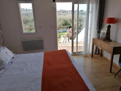 Un ou plusieurs lits dans un hébergement de l'établissement Les Terrasses du Ris
