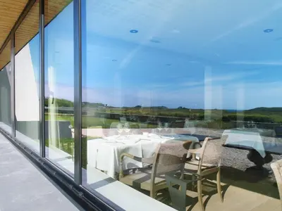 Balcon ou terrasse dans l'établissement Logis Le Château de Sable