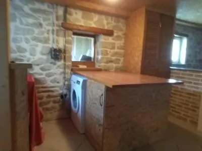 Cuisine ou kitchenette dans l'établissement Maison vue mer et campagne