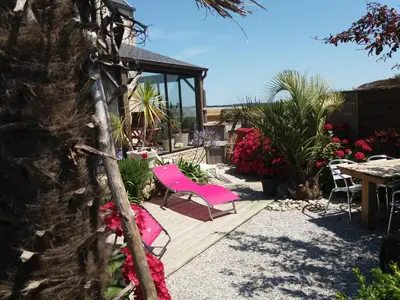 Jardin de l'établissement Maison vue mer et campagne