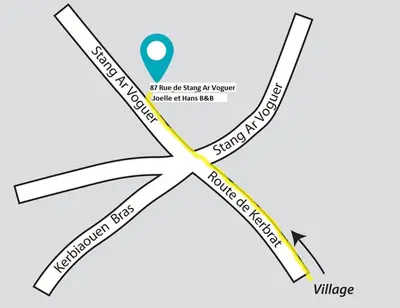 Plan de l'établissement Joelle et Hans B&B