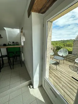 Vue générale sur la montagne ou vue sur la montagne depuis la maison de vacances