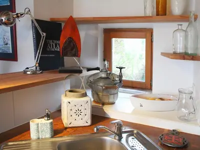 Cuisine ou kitchenette dans l'établissement Gouelet Ker