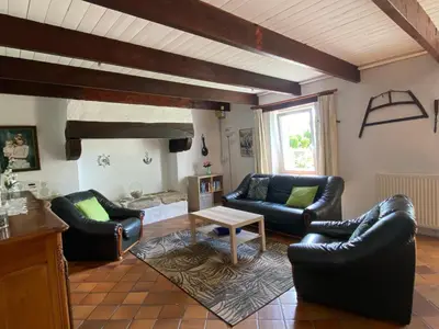 Coin salon dans l'établissement Sue's cottages