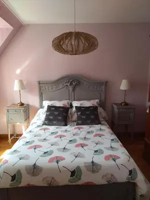 Un ou plusieurs lits dans un hébergement de l'établissement Chambre belle demeure