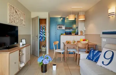 Cuisine ou kitchenette dans l'établissement Résidence Pierre & Vacances Premium Le Coteau et la Mer