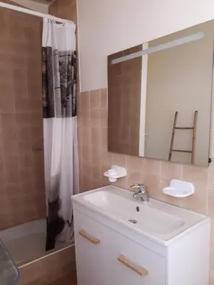Salle de bains dans l'établissement Gite 2 personnes
