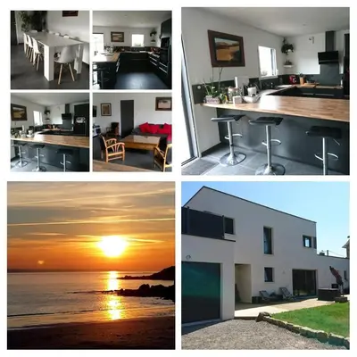 Plan de l'établissement TY SAM BELLE MAISON MODERNE 8 à 10 personnes - PROCHE plages et commerces