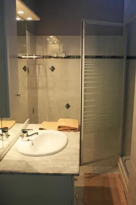 Salle de bains dans l'établissement Pension de Kerioual