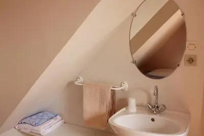 Salle de bains dans l'établissement Pension de Kerioual