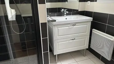 Salle de bains dans l'établissement Chambres du Bout du Monde