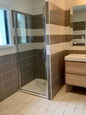 Salle de bains dans l'établissement Chambres du Bout du Monde