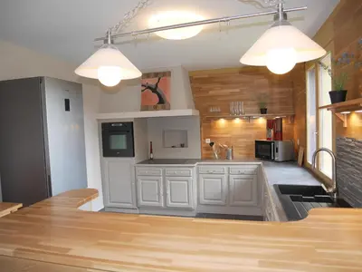 Cuisine ou kitchenette dans l'établissement Holiday Home in France near Sandy Beaches