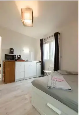 Cuisine ou kitchenette dans l'établissement Envol du Phénix - Studio Phenix 20 m² avec jardin