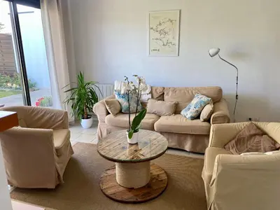 Coin salon dans l'établissement Pied à terre pour des vacances au bord de la mer