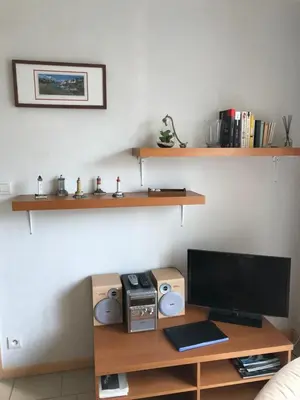 Télévision ou salle de divertissement dans l'établissement Pied à terre pour des vacances au bord de la mer