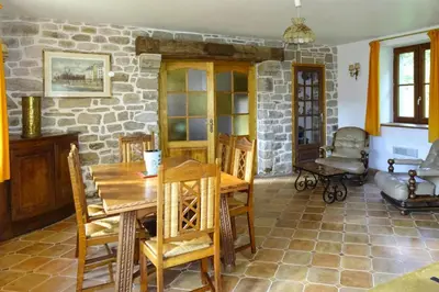 Coin salon dans l'établissement Apartment in Bénodet near Sandy Beaches