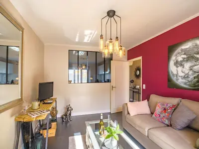 Télévision ou salle de divertissement dans l'établissement Apartment Ty Ael by Interhome