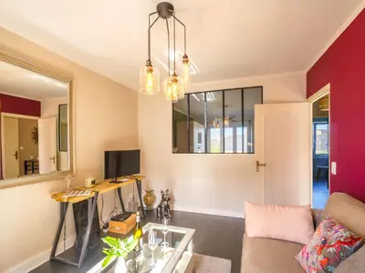 Télévision ou salle de divertissement dans l'établissement Apartment Ty Ael by Interhome