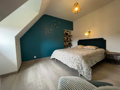 Un ou plusieurs lits dans un hébergement de l'établissement Gîte du Cosquer